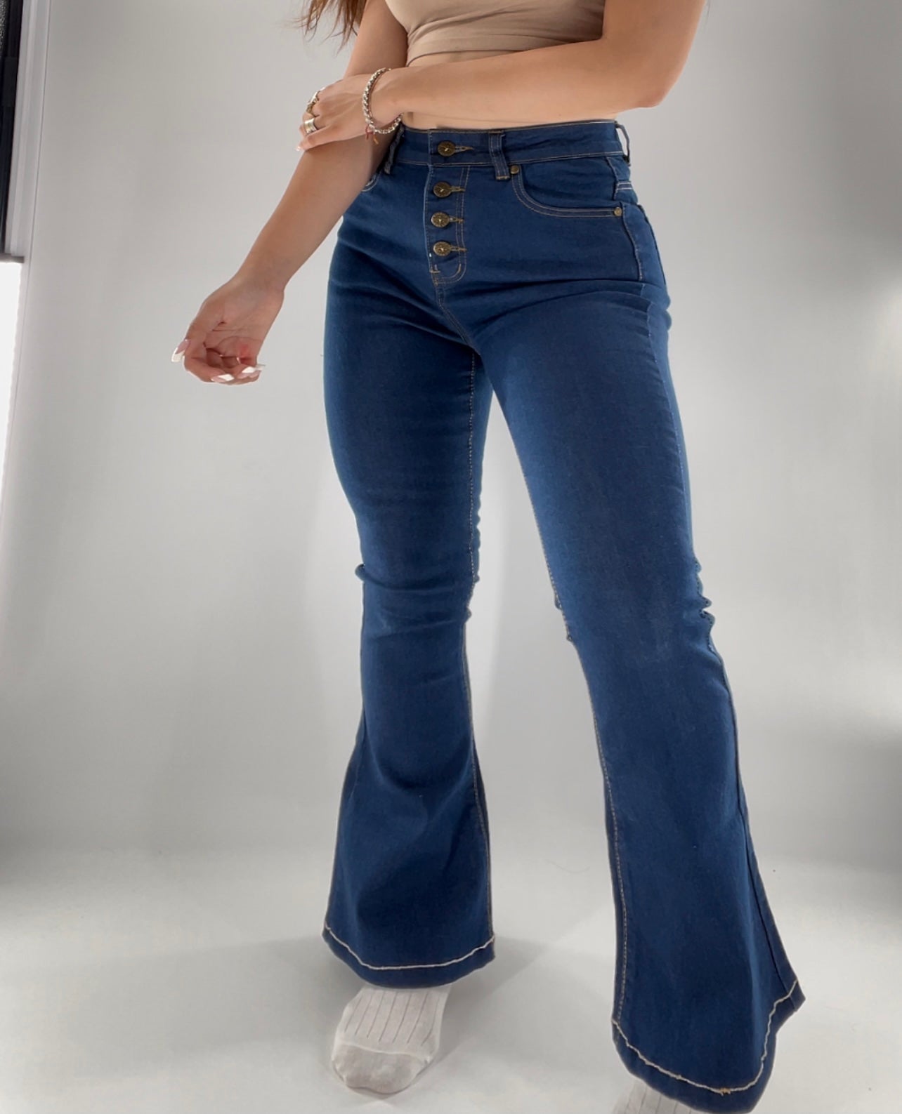 Liquor N Poker Denim Flares (Sz 8)