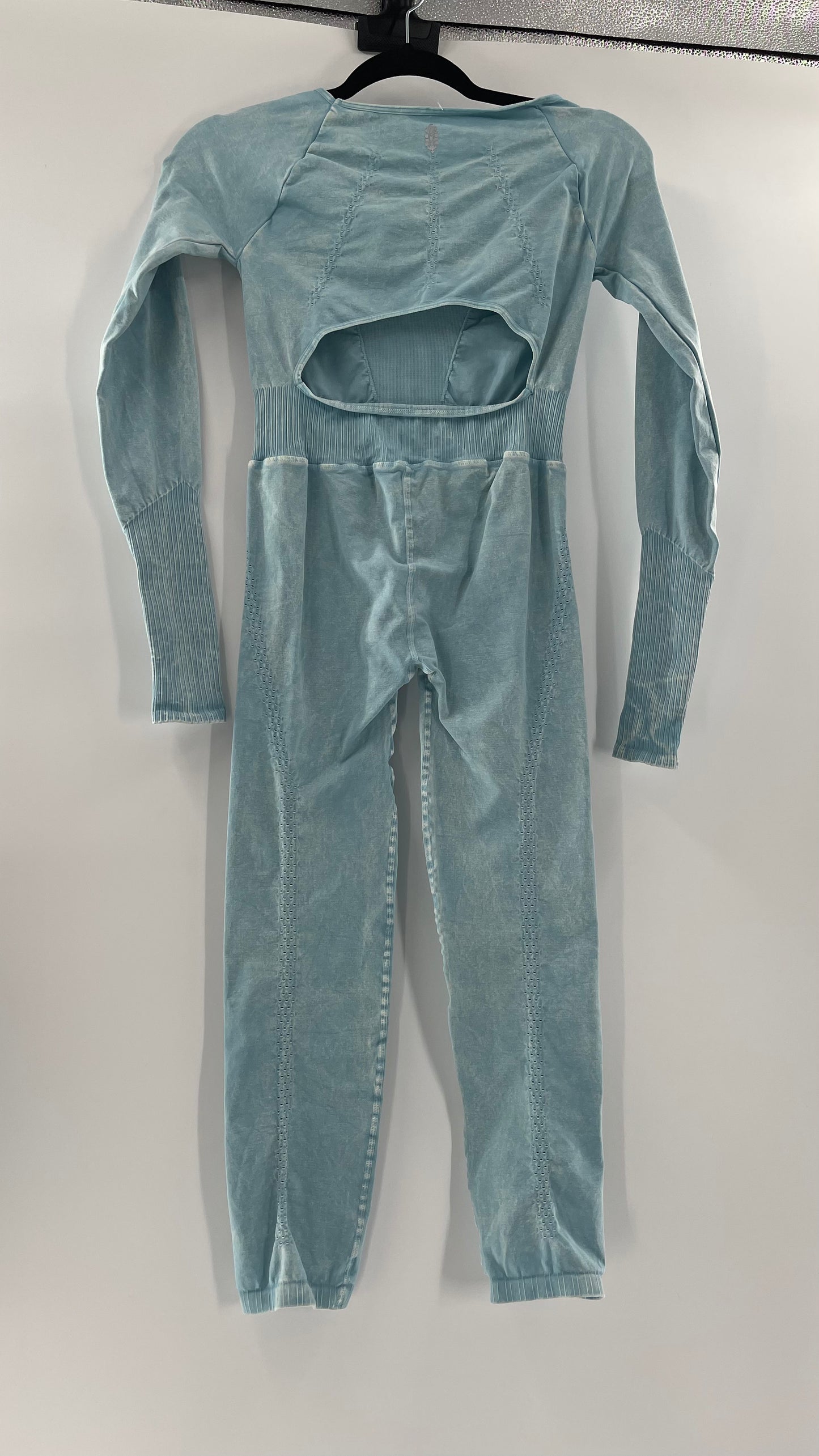 Free People Movement Baby Blue Elastic Good Karma Jumpsuit (M/L)