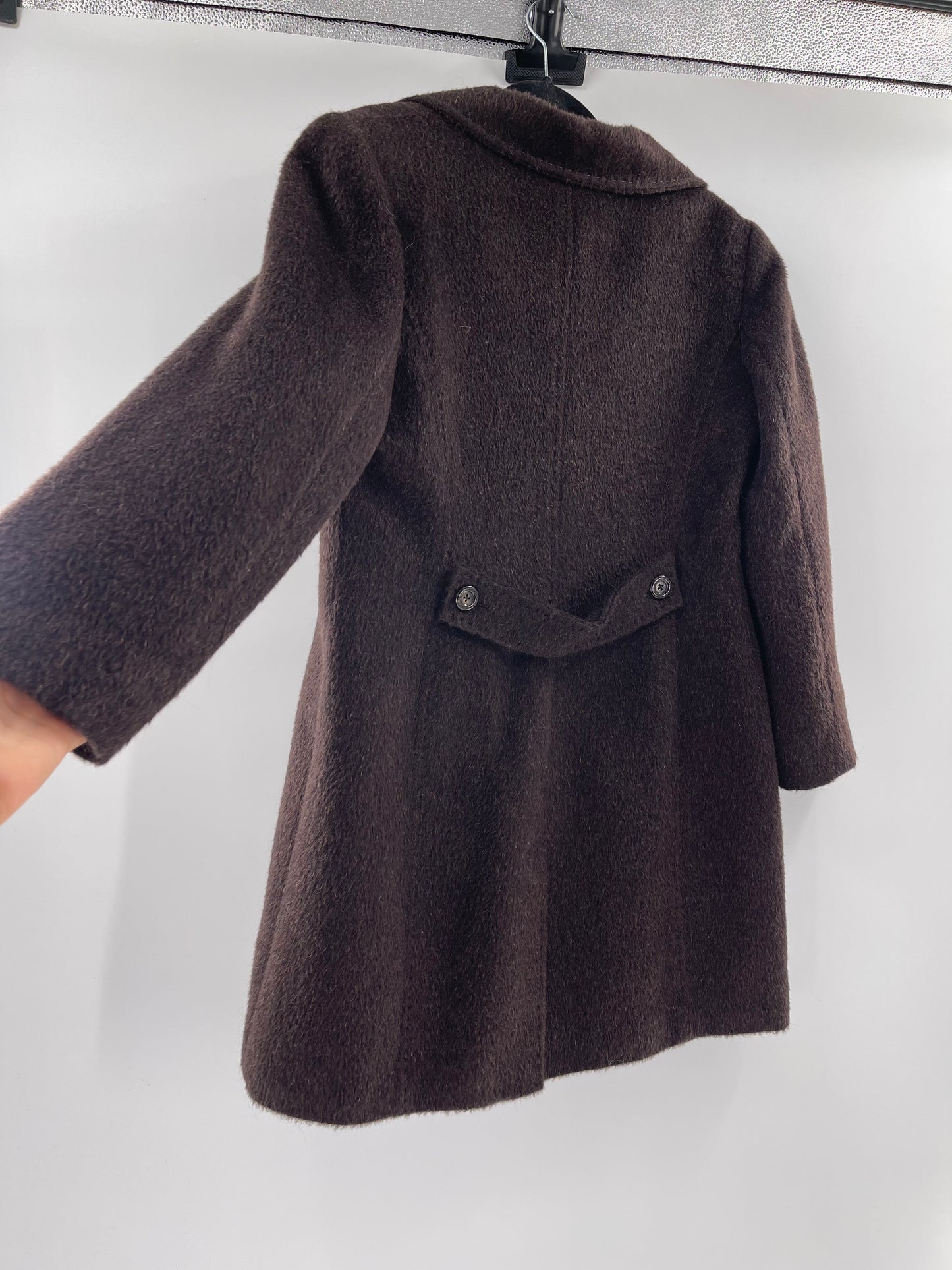 Adrienne Vittadini Brown Wool Coat (Size 8)
