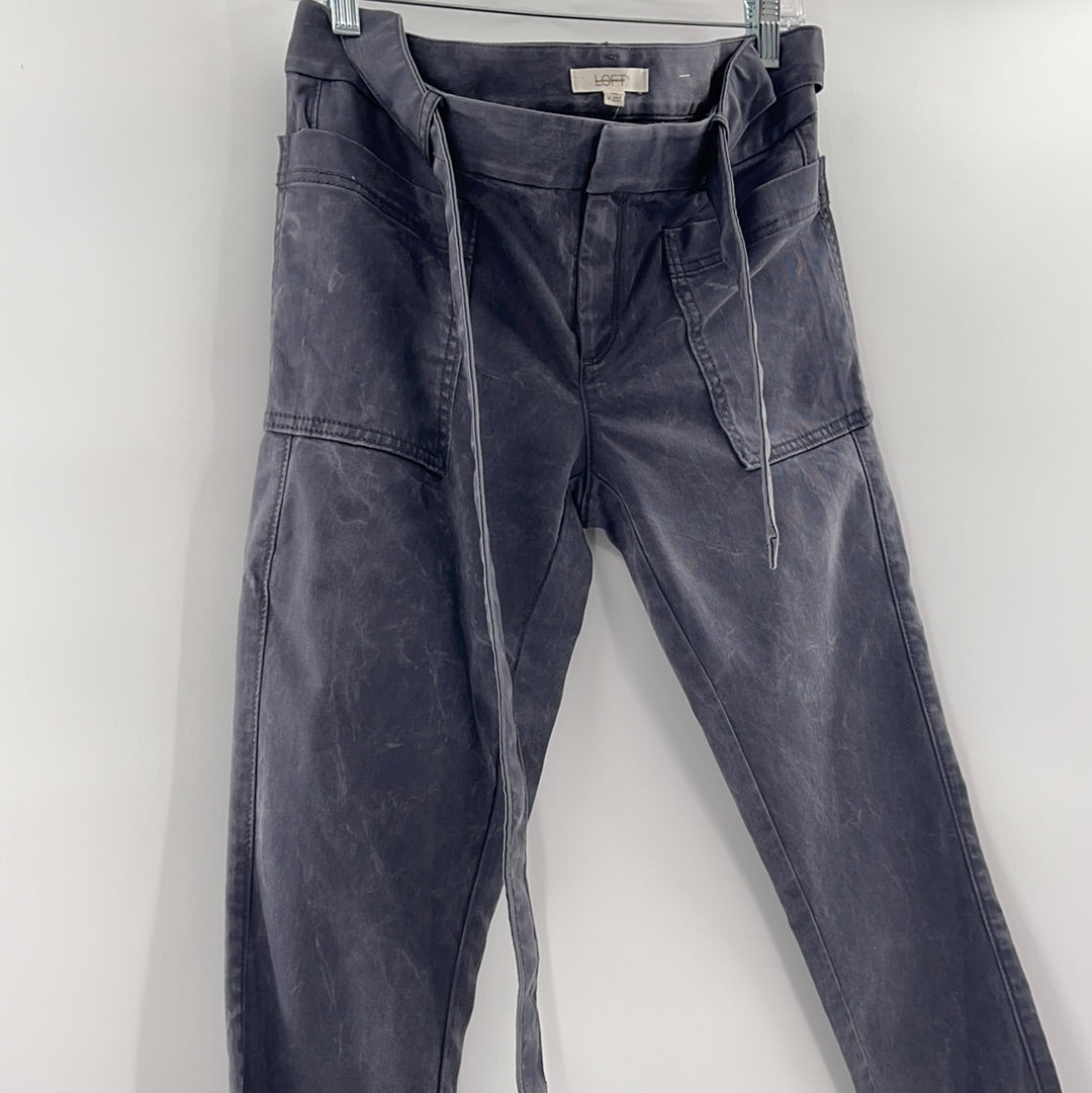 Loft Grey Ribbon Jeans (Size 4)