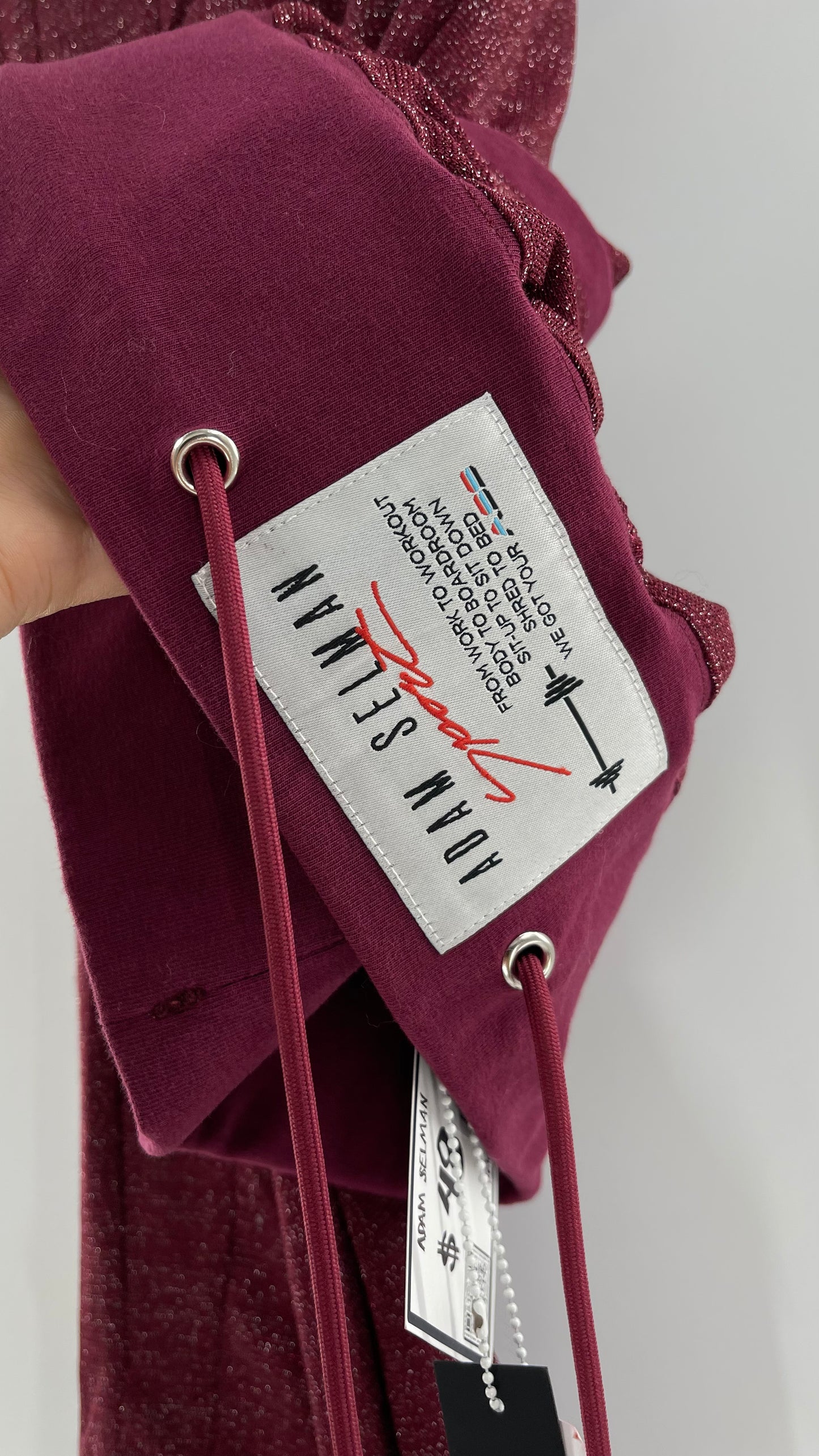 Adam Selman Sport Cranberry Toned Joggers (Medium)