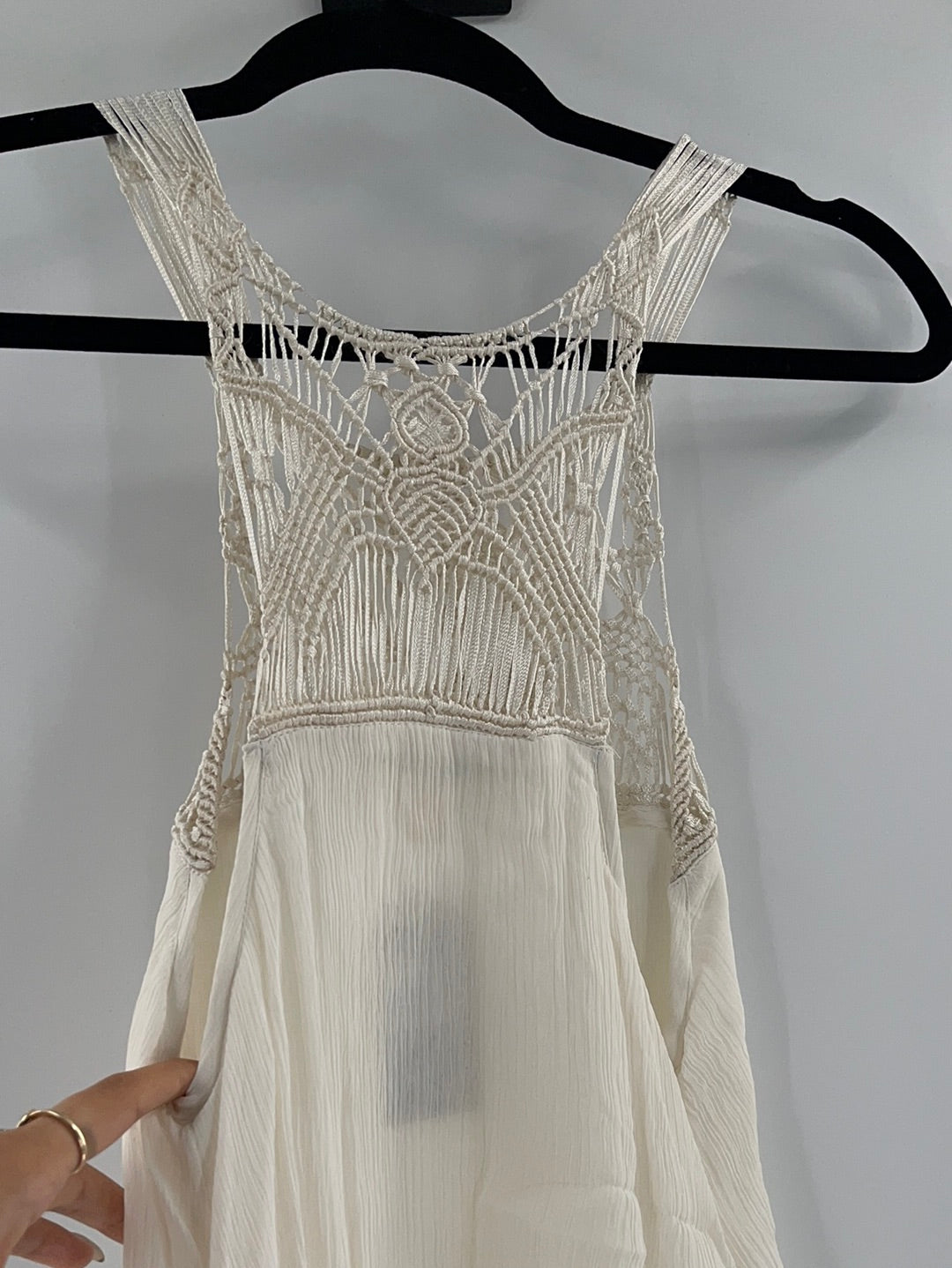 Staring at Stars Tiered Crochet Maxi (S)