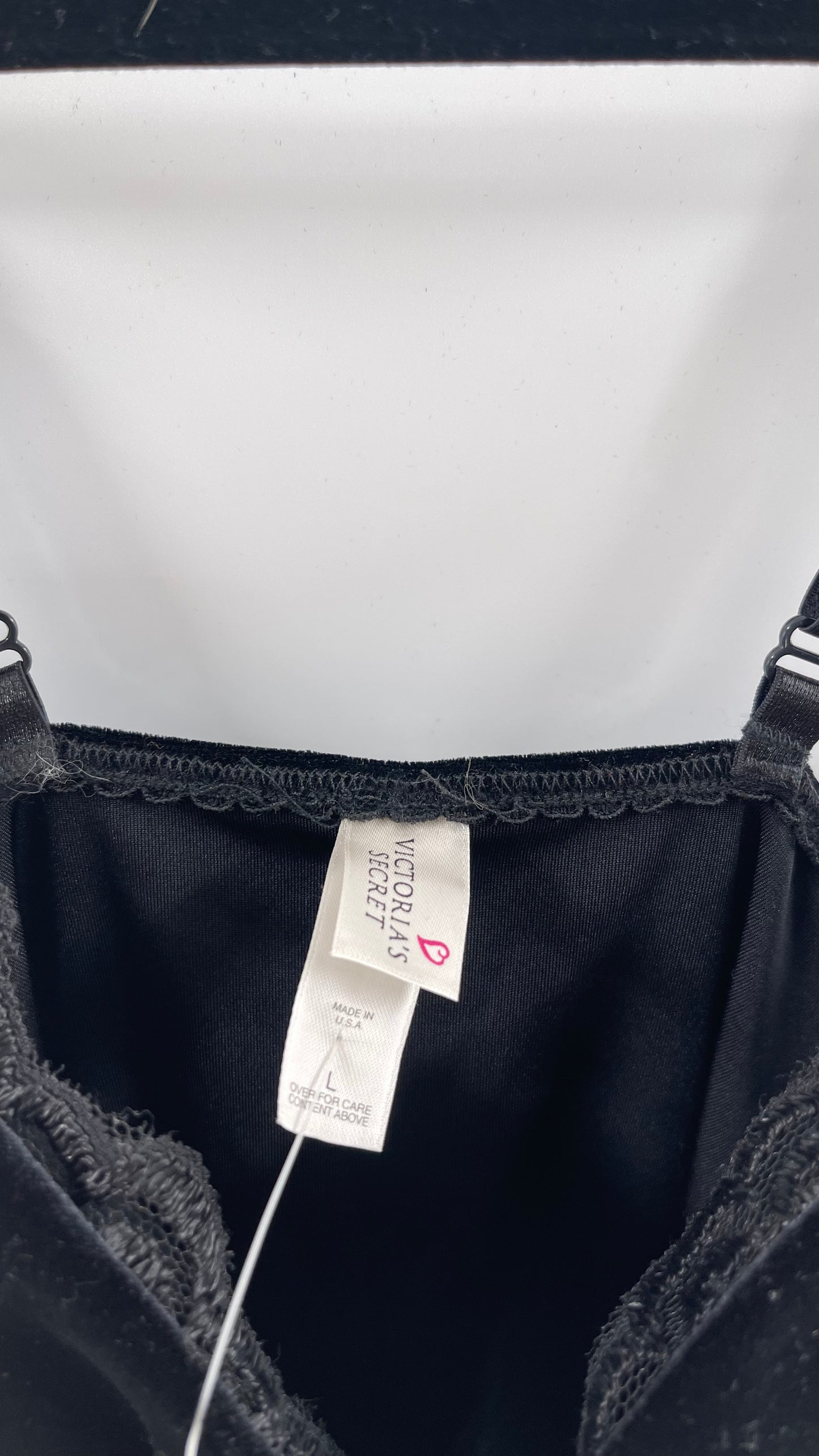 Deadstock Vintage Victoria’s Secret Black Velvet Corseted Body (Large)