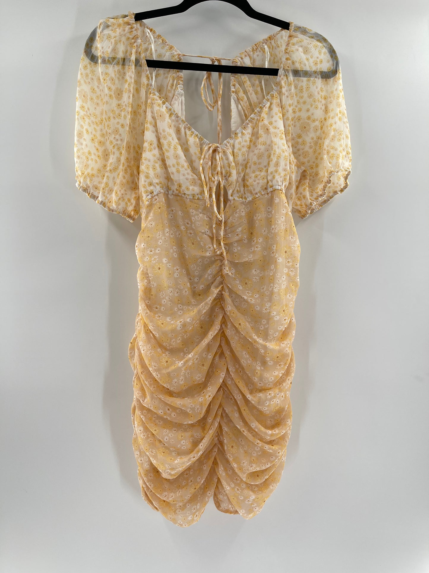 Free People Tessa Ruched Daisy Dress (Large)