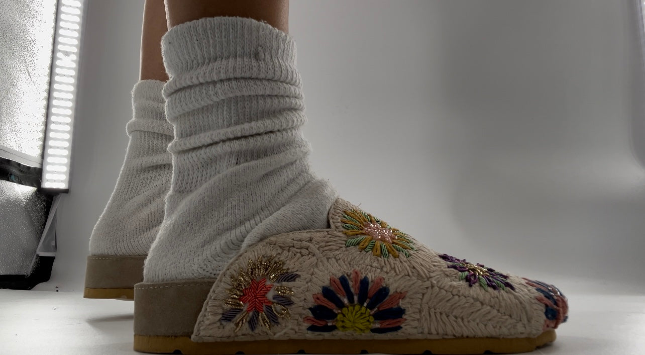 Free People Damon Crochet Mule in Tea Size 39.5