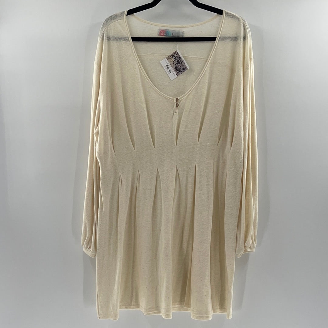 Free People Beach - Cream Mini Dress (Medium)