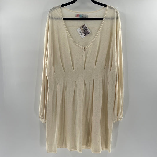 Free People Beach - Cream Mini Dress (Medium)