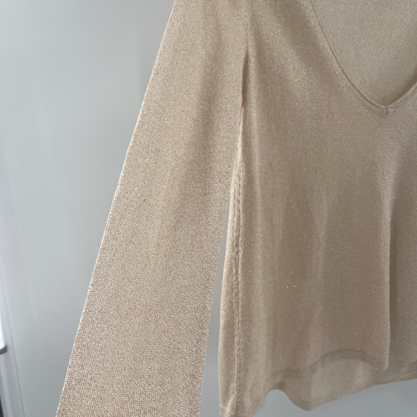 White house black market glitter long sleeve with camisole (M)