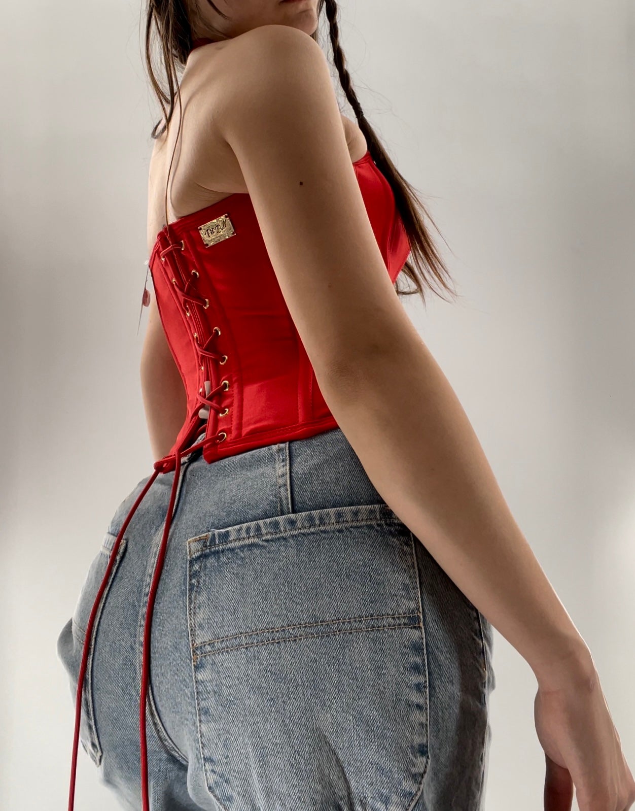 Brazilian Pitbull Red Satin Corset (Small)