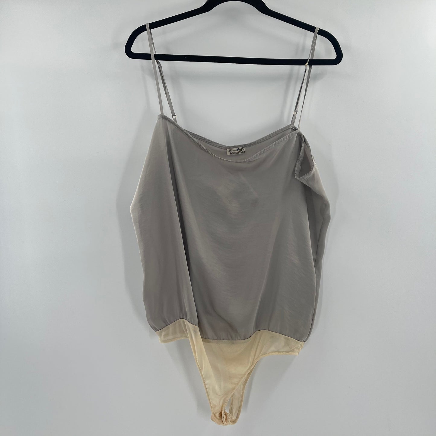 Intimately Free People Silky Silver Bodysuit (L)