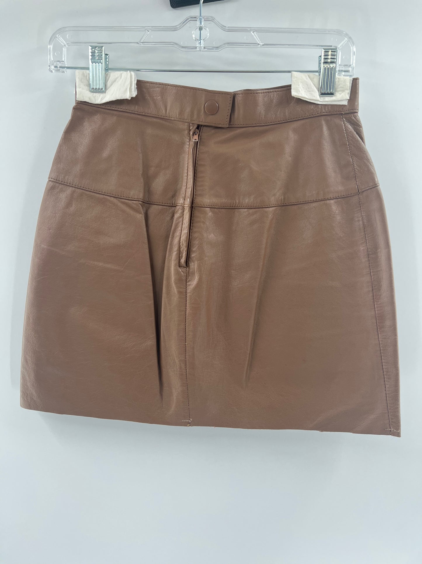 Urban Outfitters Brown Leather Mini Skirt (Sz 5/6)