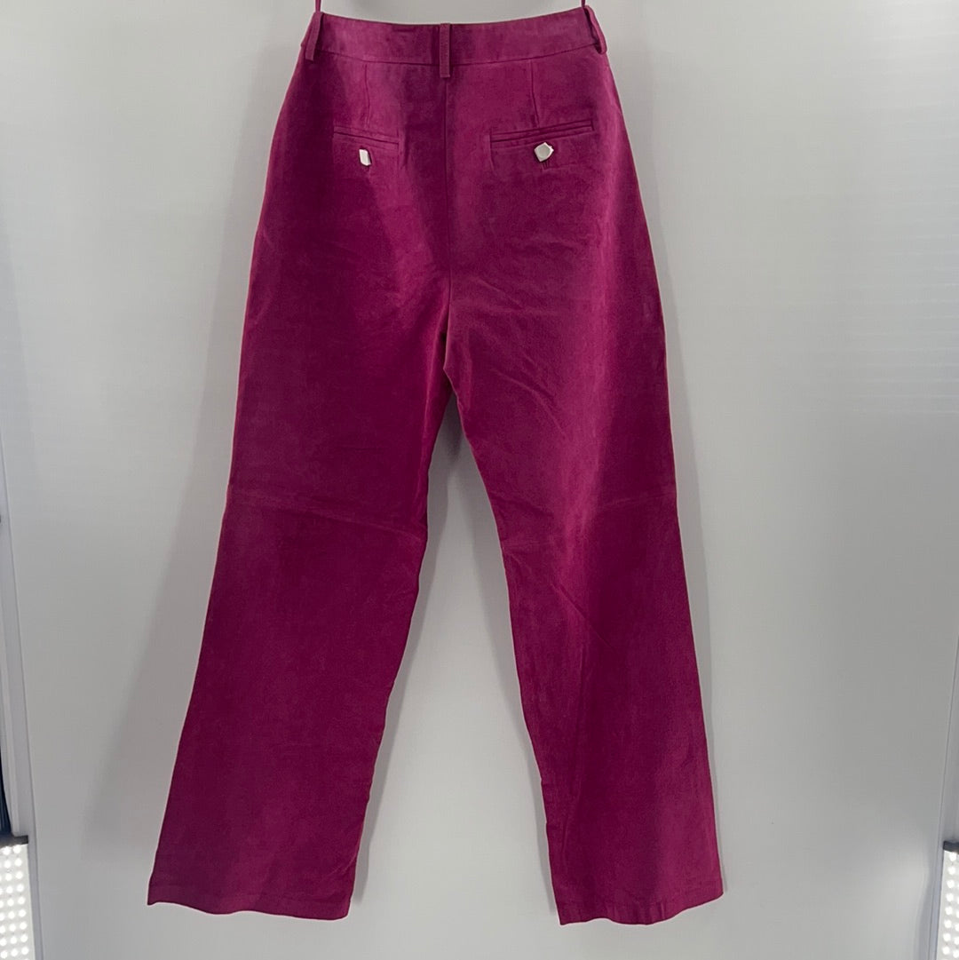 Vintage J.G. Hook Hot Pink 100% Genuine Leather Pants (Size 10)