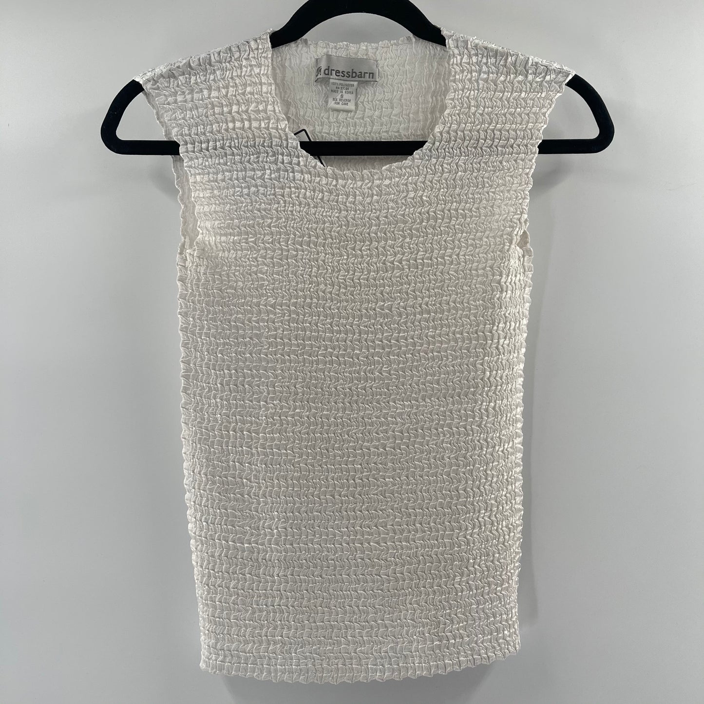 Vintage White Popcorn Tank (S)