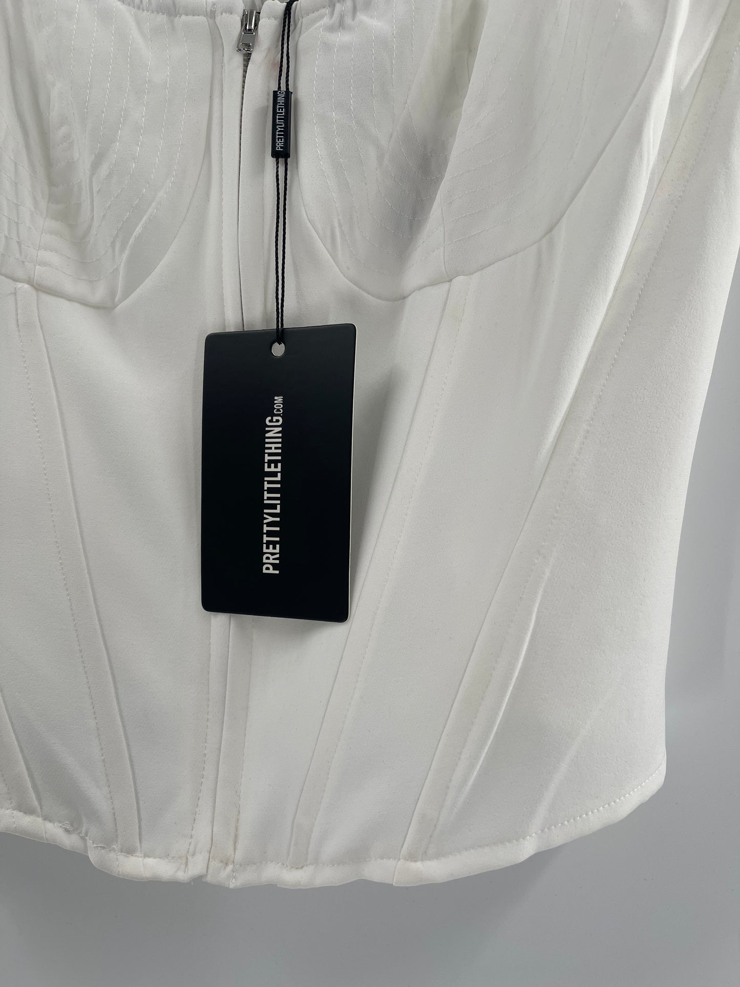 Pretty Little Thing White Bustier (8)