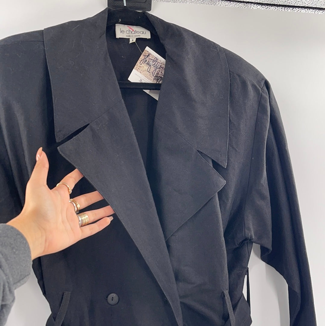 Le Chateau Linen Belted Blazer (M)