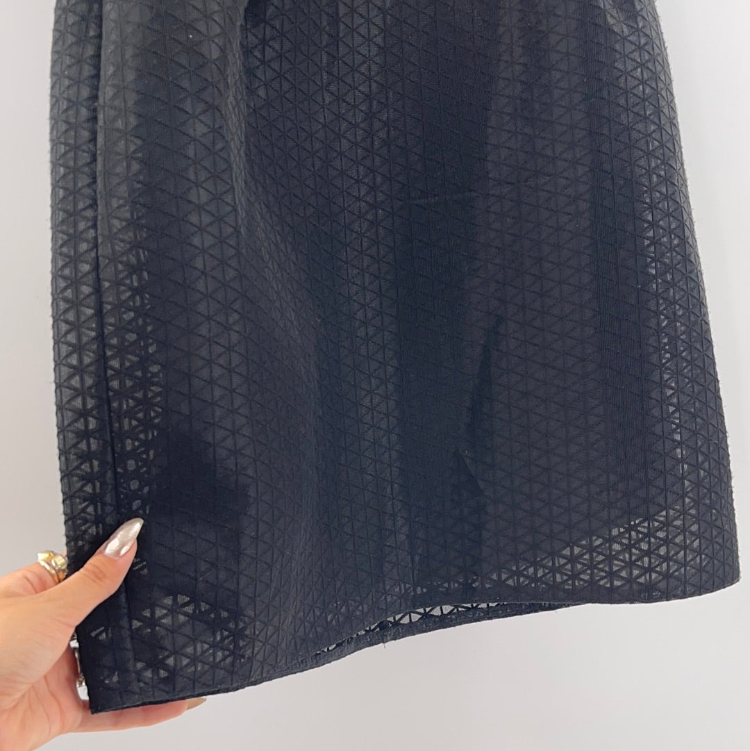 OML Black Strapless With Ruffled Neck Line (Size S)