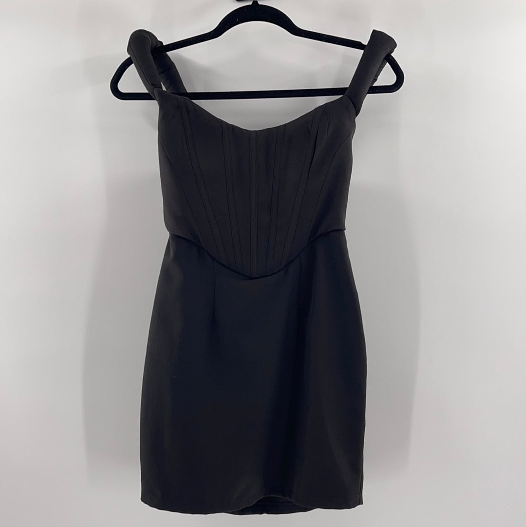 Pretty Little Thing Black Corset Dress (Sz2)