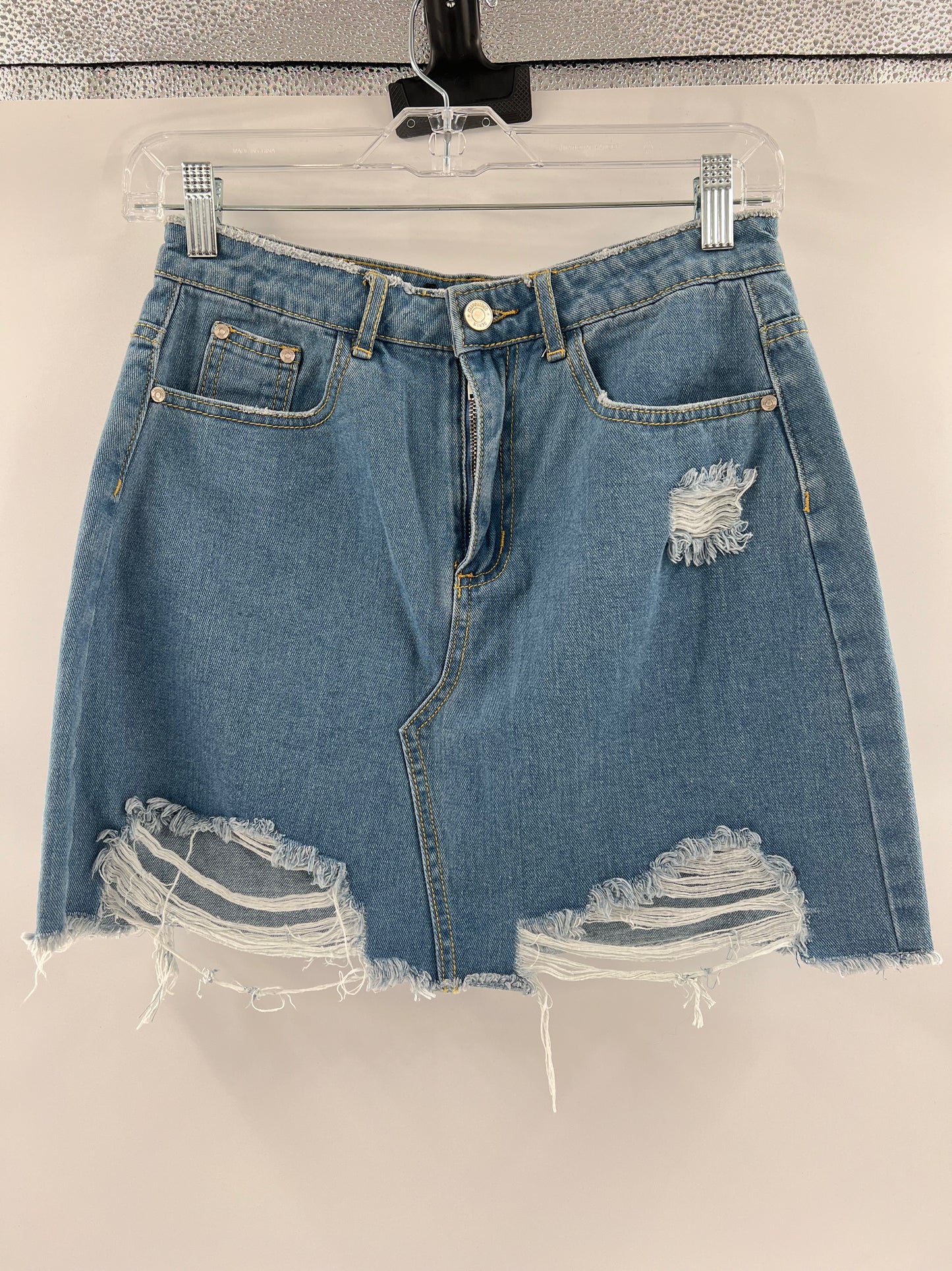 Misguided Denim Mini Skirt (Sz4)