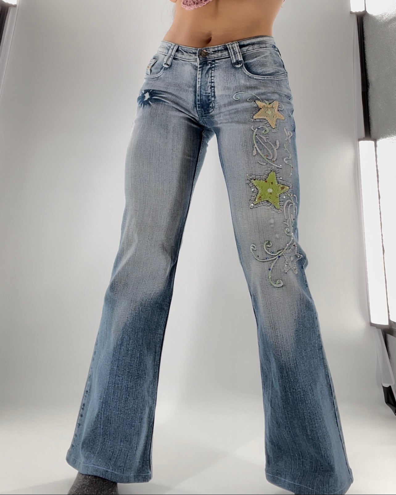 YYP Vintage 90s Embellished Flares (Sz27)