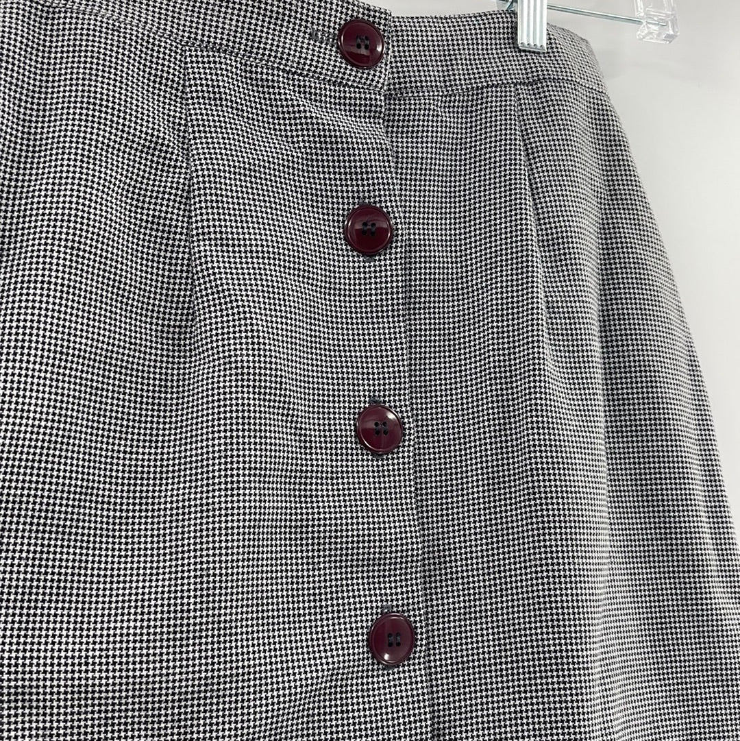 Vintage Star City Micro Houndstooth MIDI Skirt (Size S)