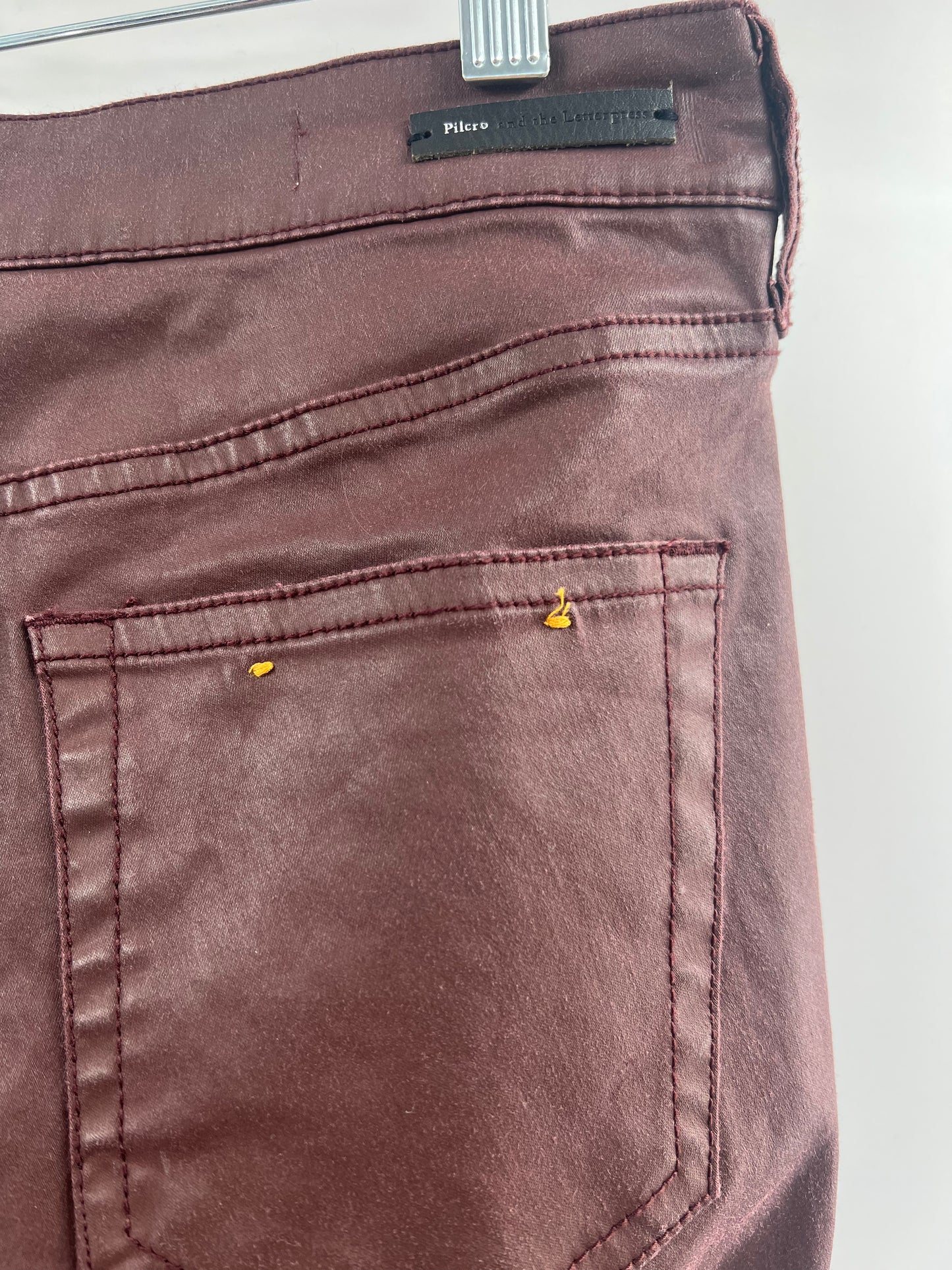 Anthropologie Pilcro Plum Vegan Leather (Size 28)