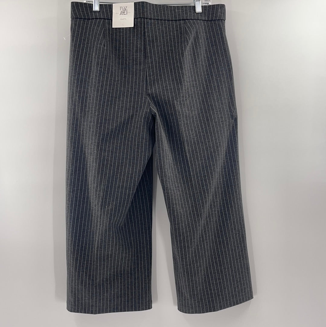ROZ & ALI pinstripe grey pants