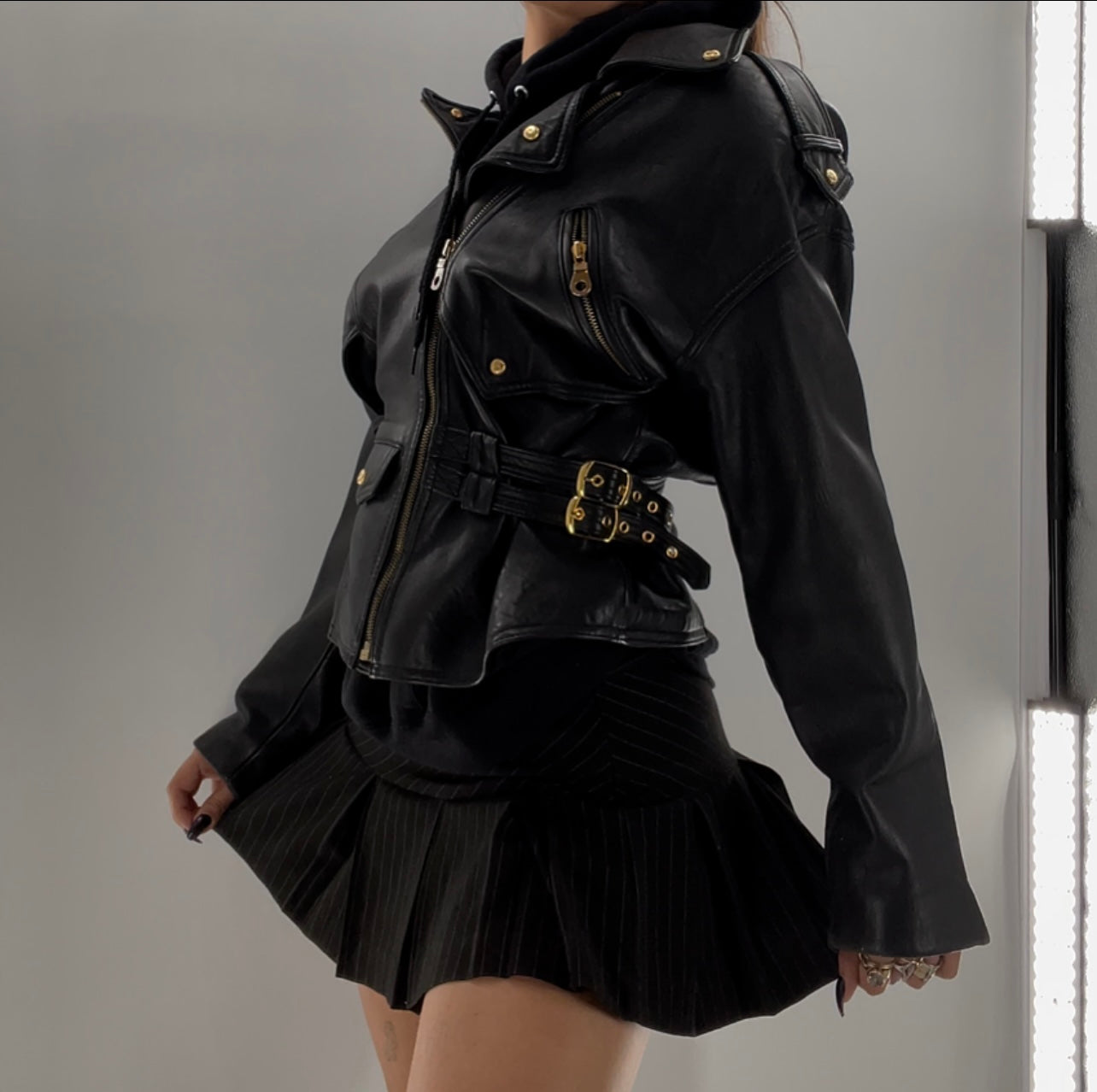 Vintage Studio Siena Leather Moto (Medium)