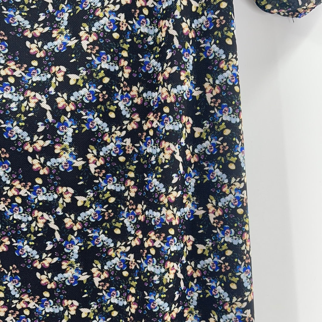 Free People Blue Floral Dress (Large)
