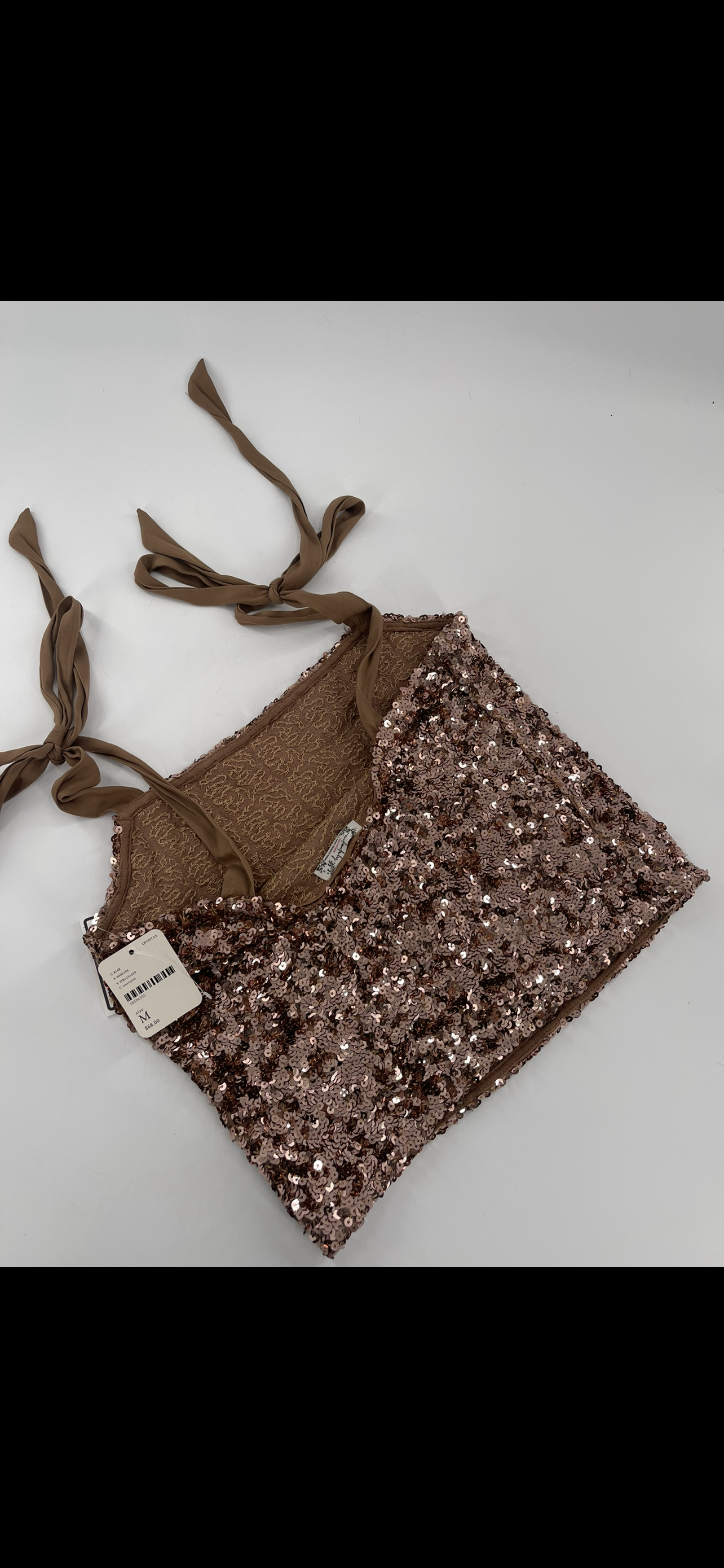 Intimately Free People brown sequin tank