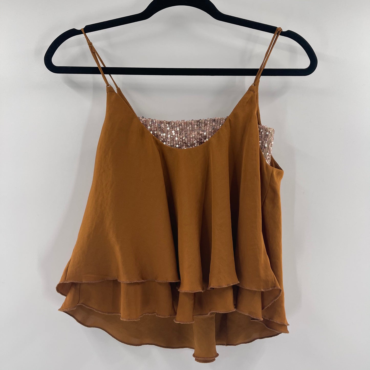 Intimately Free People Bronze Sequin/Satin Tank (XS)