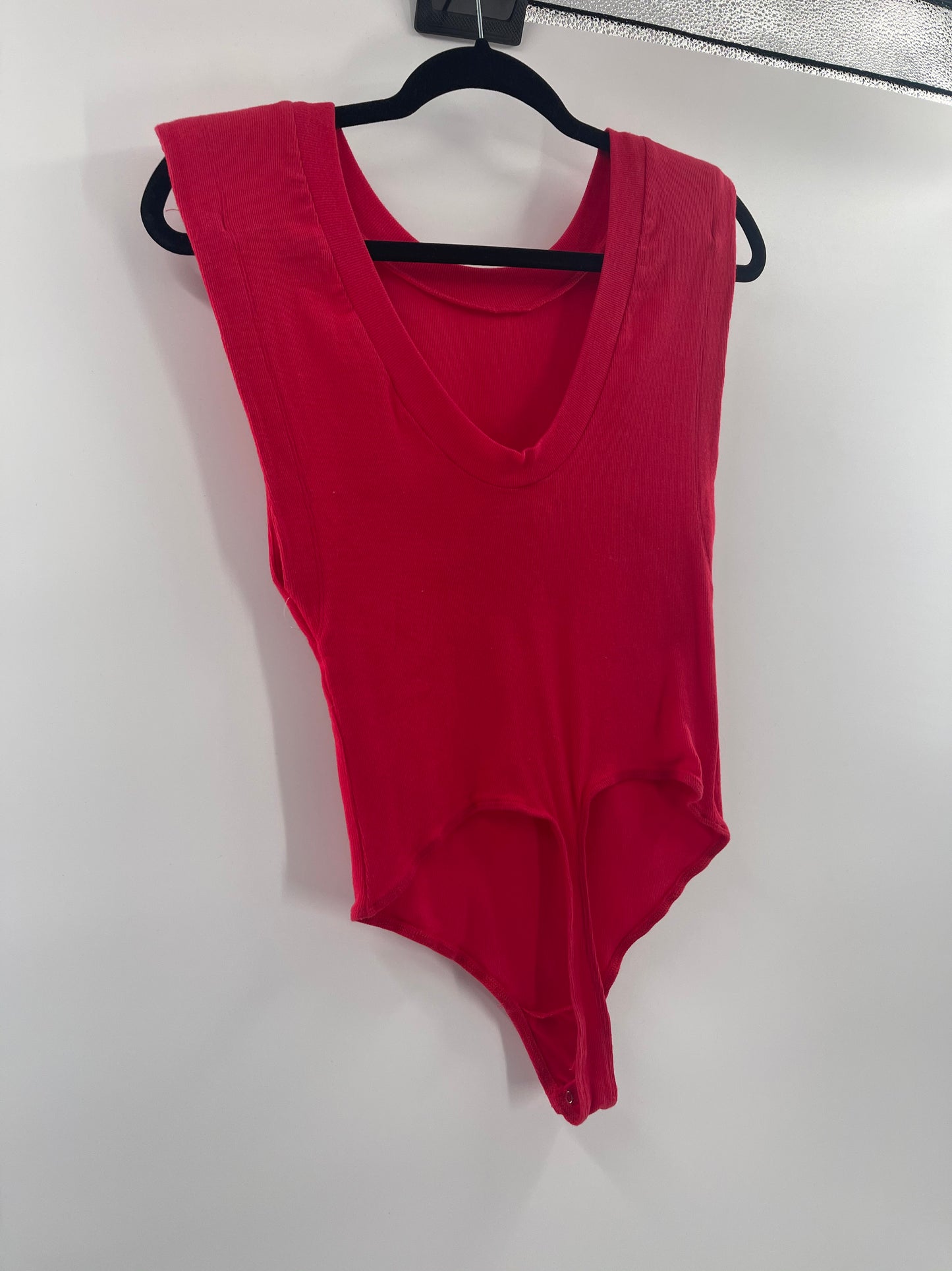 Intimately Free People “U” Shape Collar Red Bodysuit (Size XS)