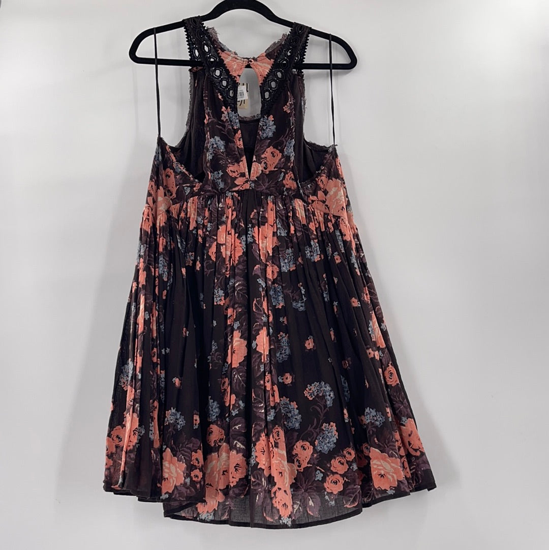 Free People Plum Floral Mini Dress (SzS)