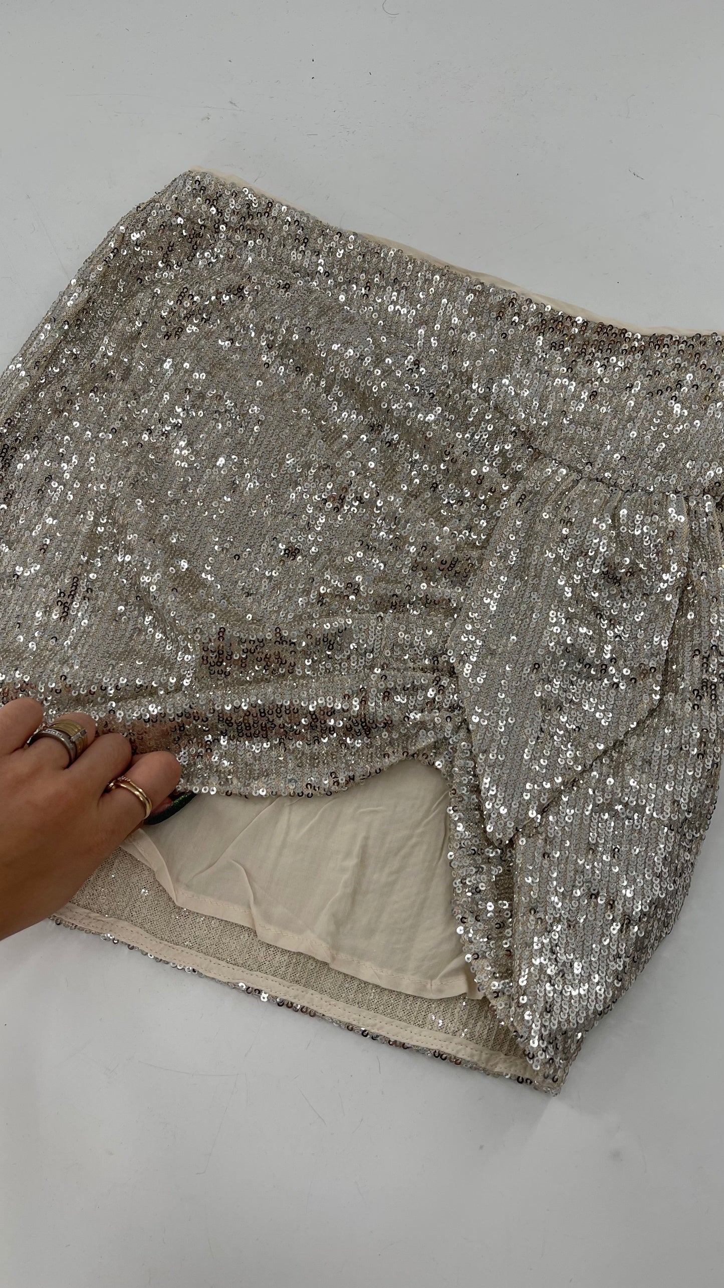 Free People Champagne Sequin Skirt (0)