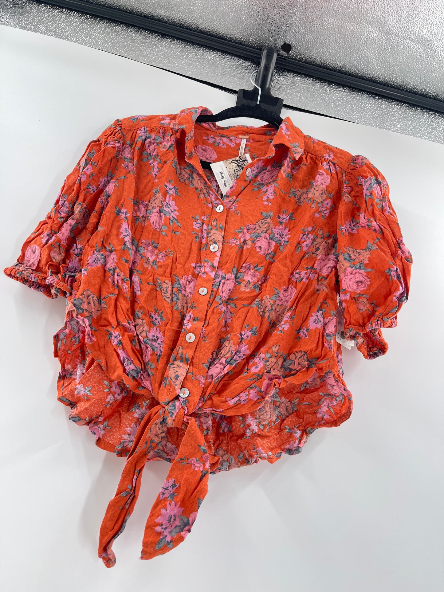 Free People Orange Floral (XS)