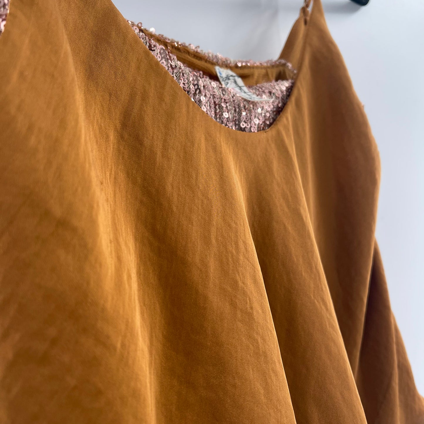 Intimately Free People Bronze Sequin/Satin Tank (XS)