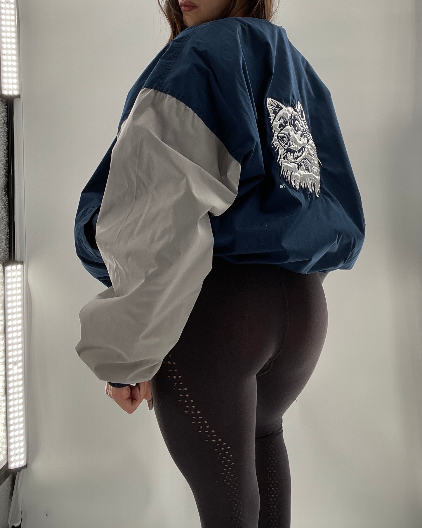 Vintage UCONN Huskies Reversible Windbreaker (Size Unlisted)