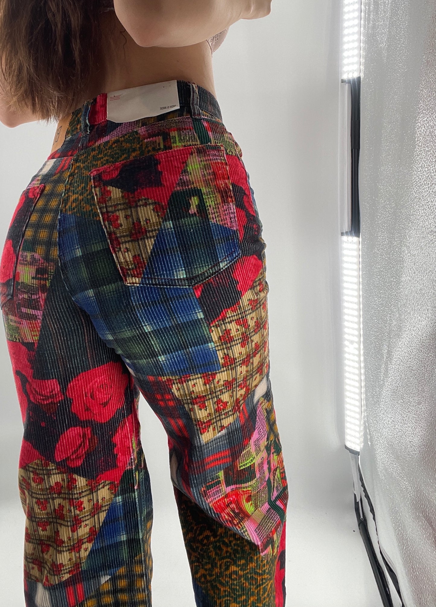 BDG Urban Outfitters High and Wide Colorful Screen Printed Corduroys (26)