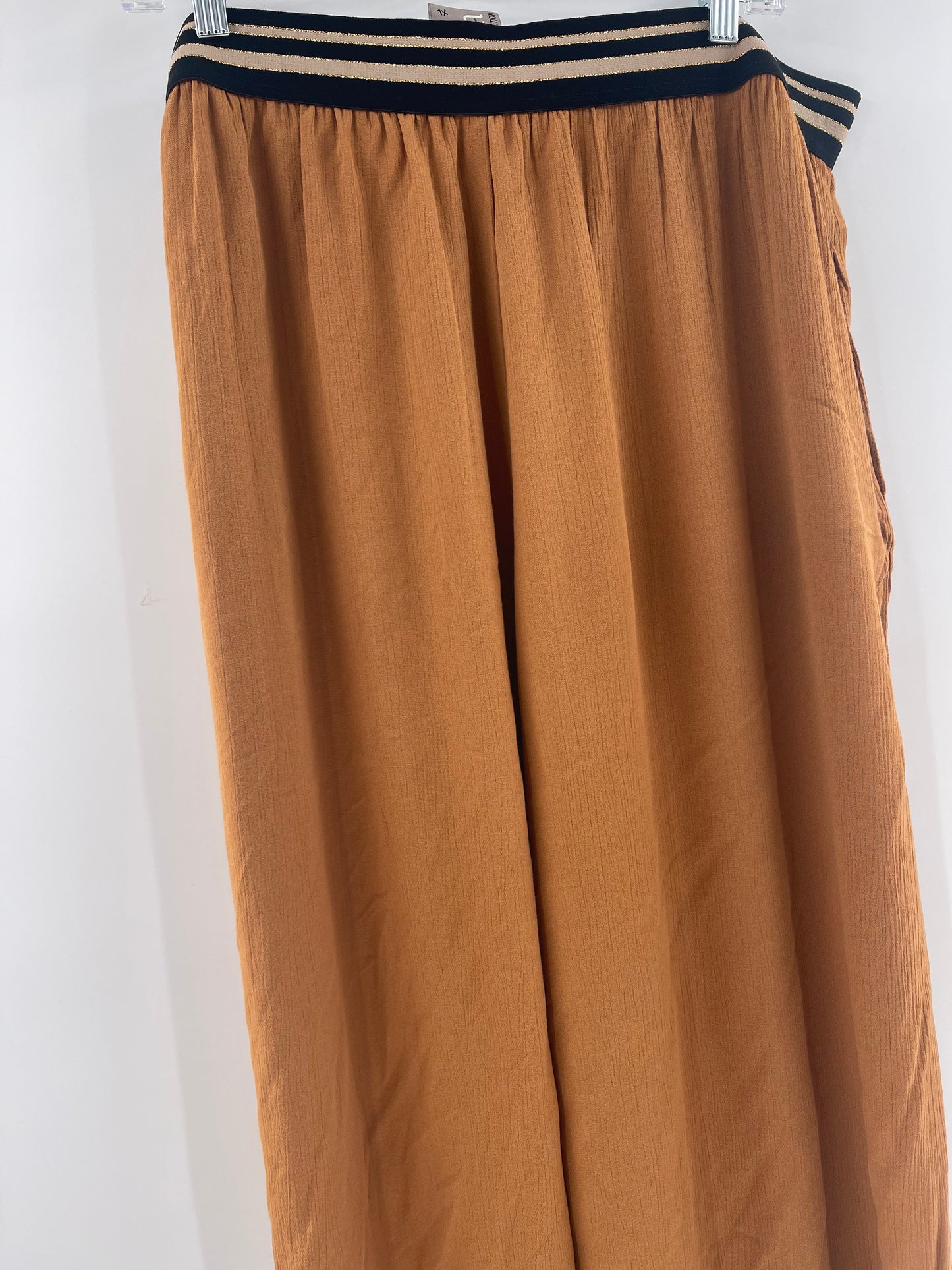Burnt Orange Dolan Left Coast Collection Anthropologie Wide Leg Elastic Pants (Size XL)