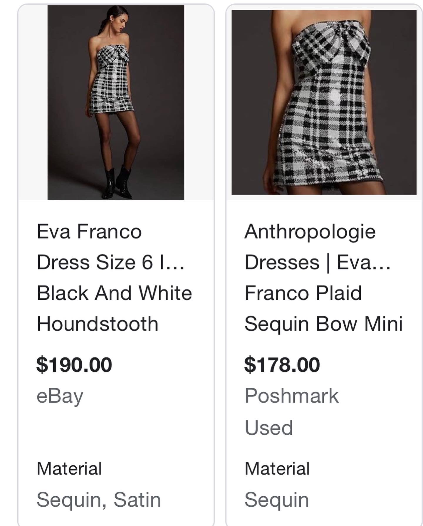 Eva Franco Sequin Houndstooth Bow Front Dress (6)