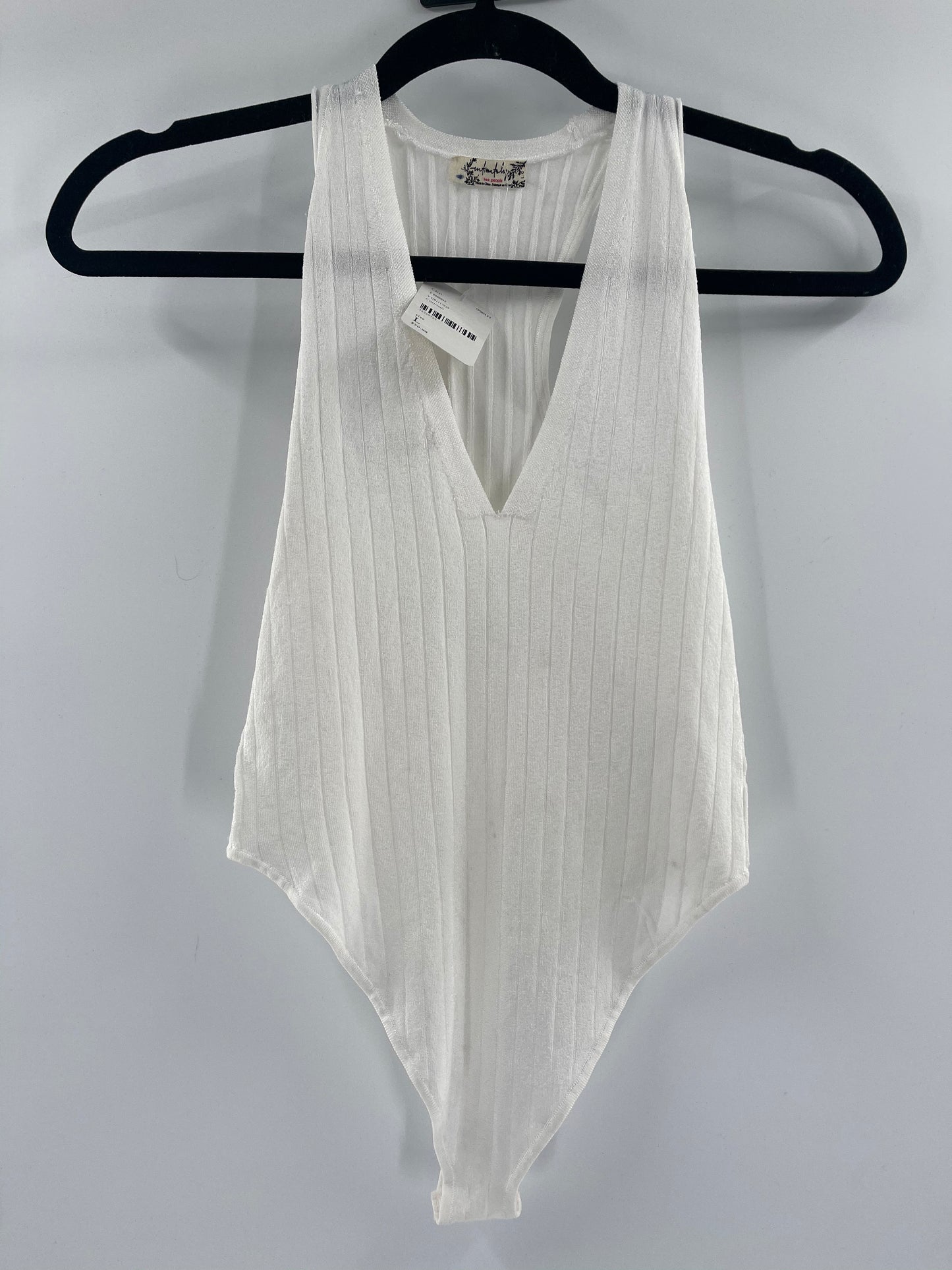 Intimately Free Bible White Ribbed Bodysuit (L)