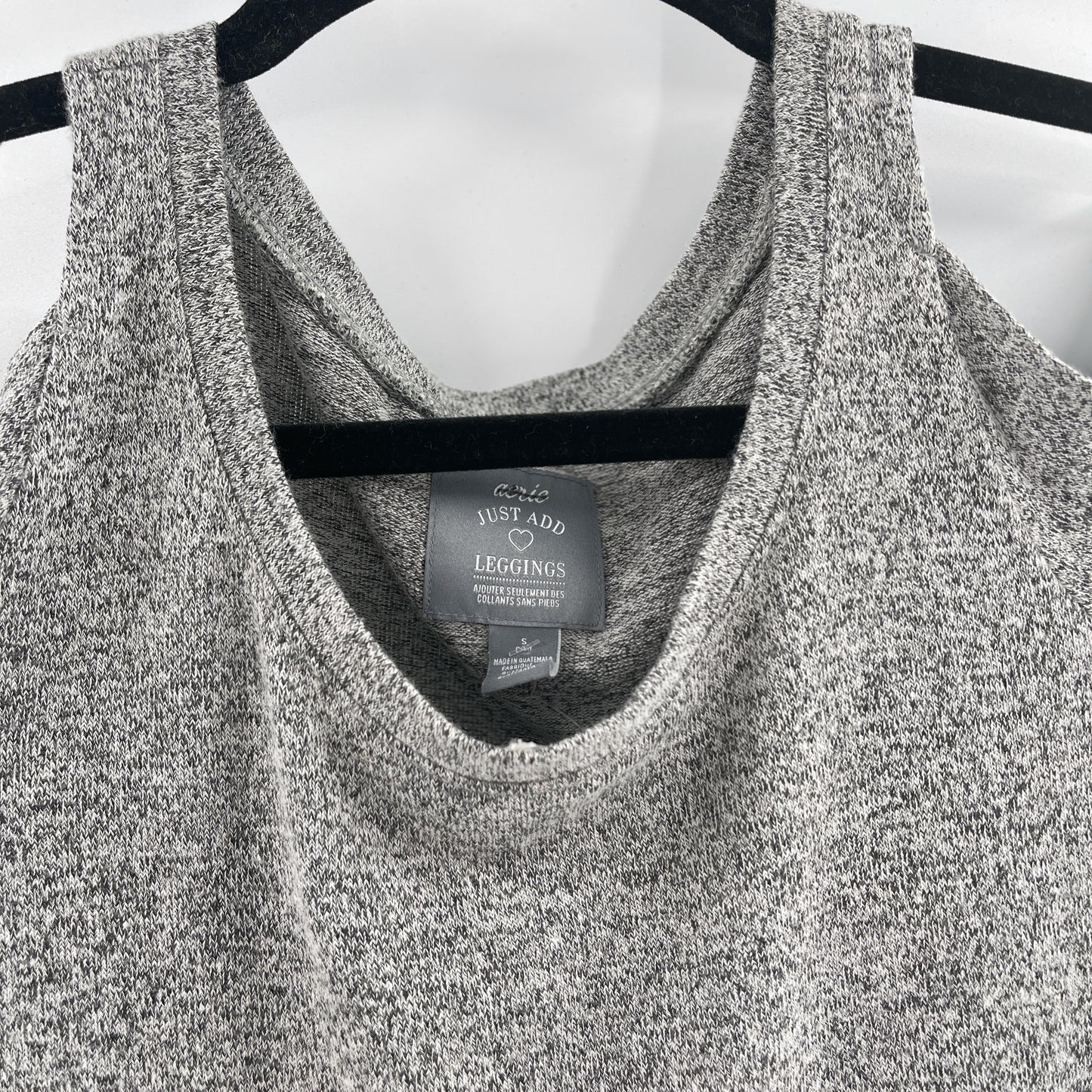 Aerie Grey Cold Shoulder Top (S)