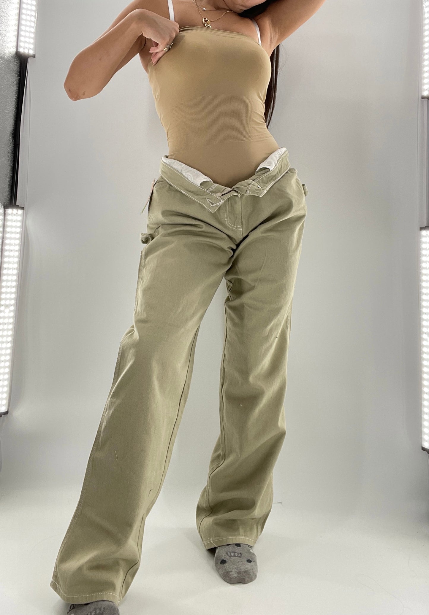 DICKIES Tan High Rise Relaxed Carpenter Pants (13/31)