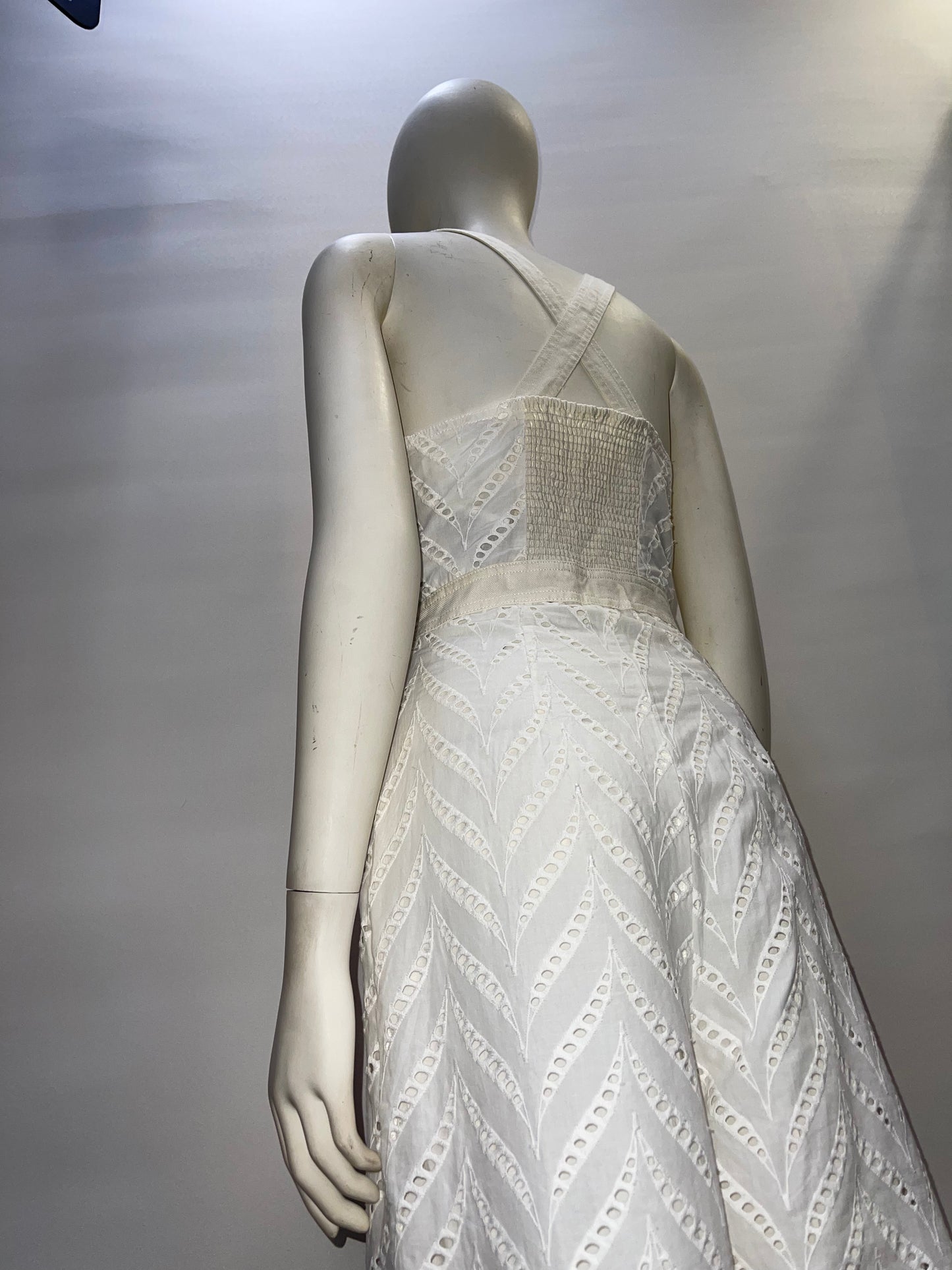 Anthropologie- Ettitwa - Off White Strapless Eyelet Jumpsuit- ( Size 4)
