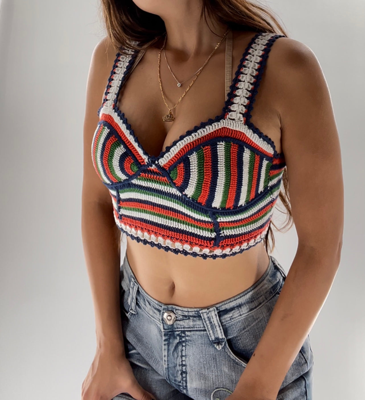 Moth Crochet Bustier Tank (XS)