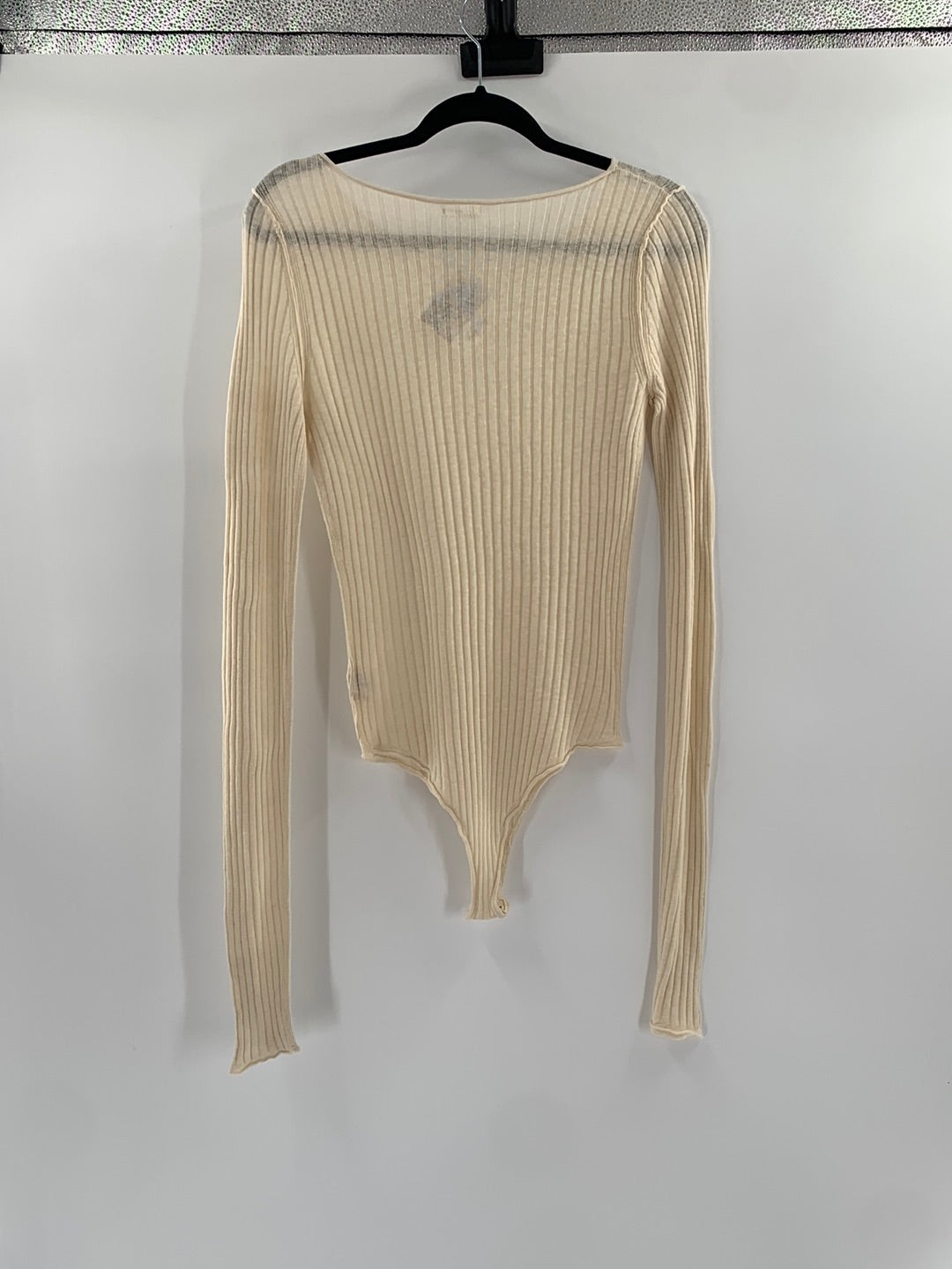 Free People Cream Knit Bodysuit (L)