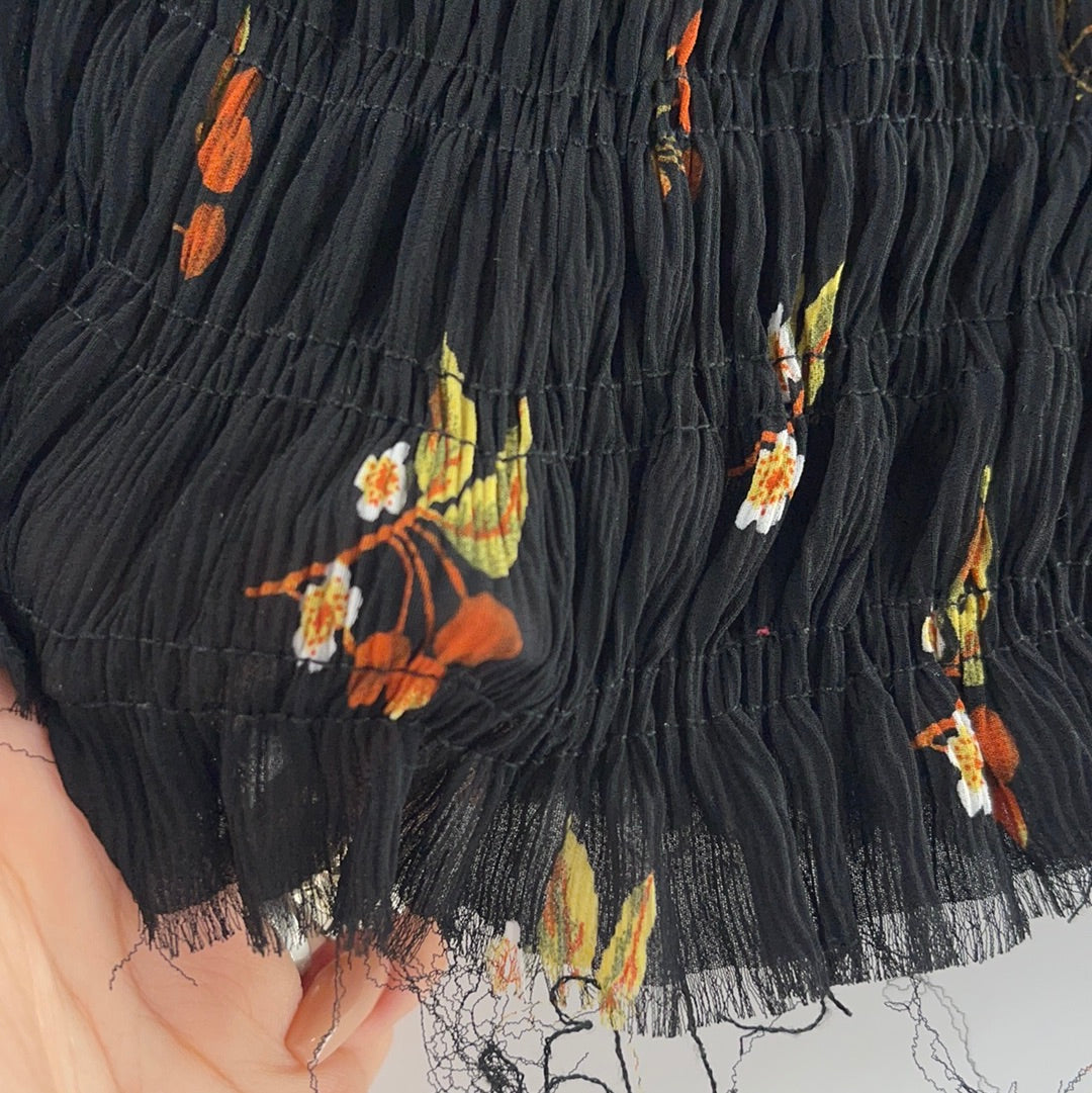 Pins and Needles Black Smocked Tube Top (XS)
