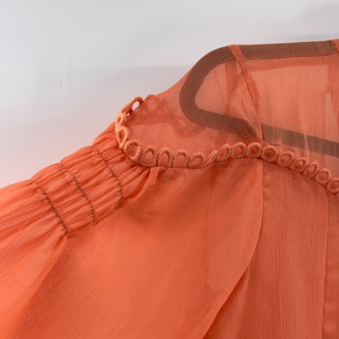 RANNA GIL Peach Long Sleeve (XS)