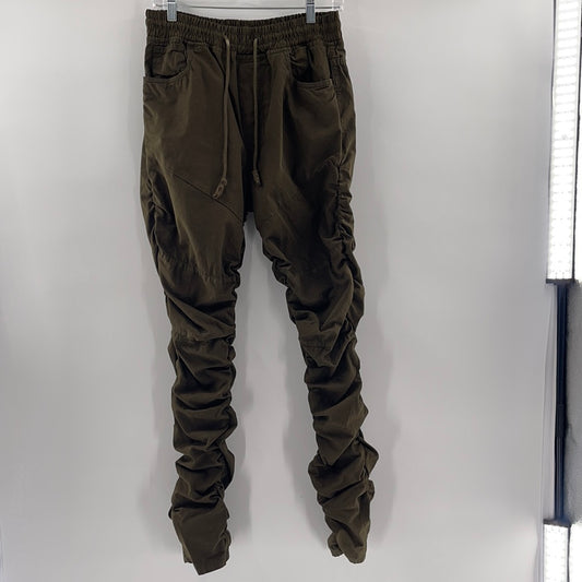 Dash Denim Stacked Straight Legs Army Green