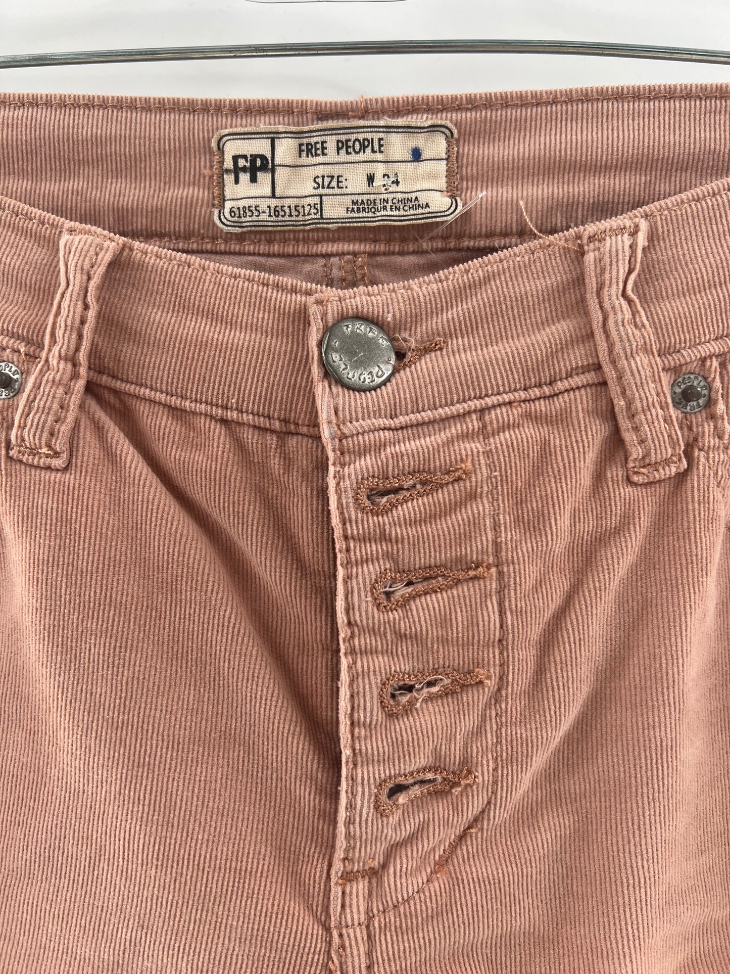 Free People Blush Corduroy Pants (Size 24)