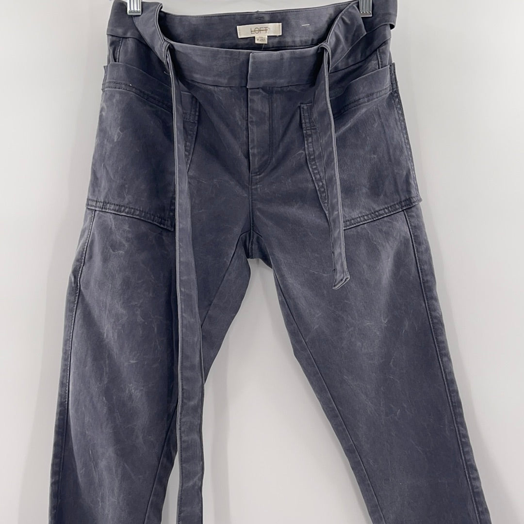 Loft Grey Ribbon Jeans (Size 4)